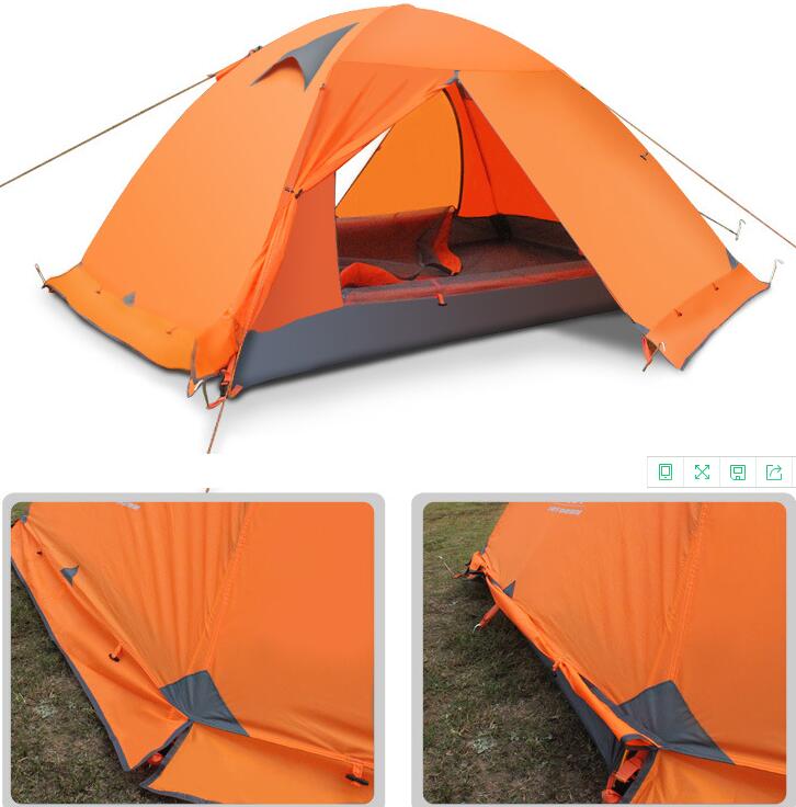 Cheap Goat Tents Flytop 2 layer 2 3 Person Outdoor Camping Tent 4 Season Aluminum Rod Hiking Beach Wafterproof Family Team Snow Skirt Car Tent Tents 